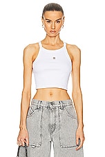 Givenchy Cropped Tank Top in White, view 1, click to view large image.