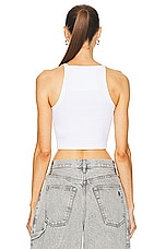 Givenchy Cropped Tank Top in White, view 3, click to view large image.