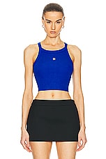 Givenchy Cropped Tank Top in Iris Purple, view 1, click to view large image.