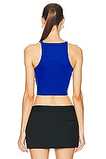 Givenchy Cropped Tank Top in Iris Purple, view 3, click to view large image.