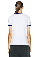 Givenchy Ringer T-shirt in Optic White & Blue, view 3, click to view large image.