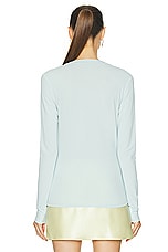 Givenchy Draped V Top in Frost, view 3, click to view large image.