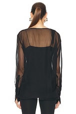 Givenchy Draped Shirt in Black, view 5, click to view large image.