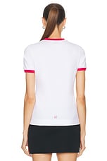 Givenchy Ringer T-Shirt in Raspberry, view 3, click to view large image.