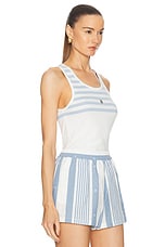 Givenchy Tank Top in White & Light Blue, view 2, click to view large image.