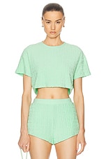Givenchy Toweling Top in Aqua Green, view 1, click to view large image.