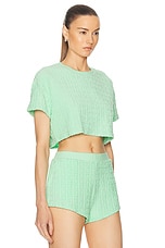 Givenchy Toweling Top in Aqua Green, view 2, click to view large image.