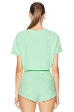 Givenchy Toweling Top in Aqua Green, view 3, click to view large image.