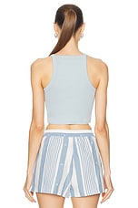Givenchy Cropped Tank Top in Sky Blue, view 3, click to view large image.