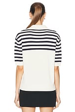 Givenchy Polo Top in White & Navy, view 4, click to view large image.
