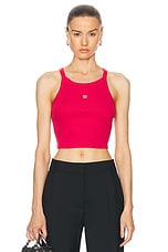 Givenchy Cropped Tank Top in Raspberry, view 1, click to view large image.