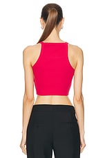Givenchy Cropped Tank Top in Raspberry, view 3, click to view large image.