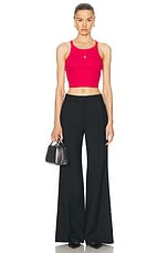 Givenchy Cropped Tank Top in Raspberry, view 4, click to view large image.
