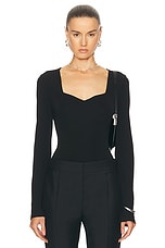 Givenchy Long Sleeve Bodysuit in Black, view 1, click to view large image.
