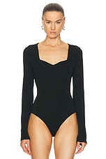 Givenchy Long Sleeve Bodysuit in Black, view 2, click to view large image.
