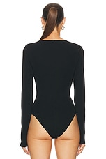 Givenchy Long Sleeve Bodysuit in Black, view 4, click to view large image.