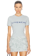 Givenchy Short Sleeve T-shirt in Grey Blue, view 1, click to view large image.