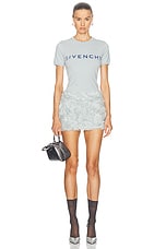 Givenchy Short Sleeve T-shirt in Grey Blue, view 4, click to view large image.