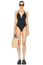 Givenchy One Piece Swimsuit in Black, view 4, click to view large image.
