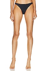 Givenchy V Cut Bikini Bottom in Black & Grey, view 1, click to view large image.