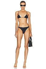 Givenchy V Cut Bikini Bottom in Black & Grey, view 4, click to view large image.