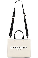 Givenchy Small G-tote Bag in Beige & Black, view 1, click to view large image.
