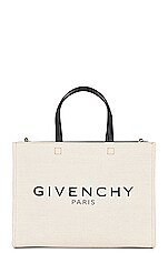 Givenchy Small G-tote Bag in Beige & Black, view 3, click to view large image.