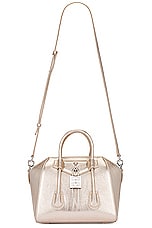 Givenchy Mini Antigona Lock Bag in Dusty Gold, view 1, click to view large image.