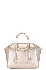 Givenchy Mini Antigona Lock Bag in Dusty Gold, view 4, click to view large image.