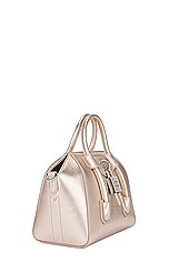 Givenchy Mini Antigona Lock Bag in Dusty Gold, view 5, click to view large image.