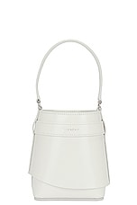 Givenchy Micro Shark Lock Bucket Bag in Ivory, view 4, click to view large image.