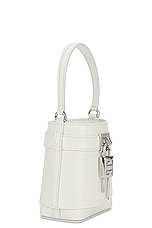 Givenchy Micro Shark Lock Bucket Bag in Ivory, view 5, click to view large image.