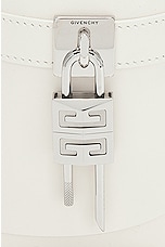 Givenchy Micro Shark Lock Bucket Bag in Ivory, view 8, click to view large image.