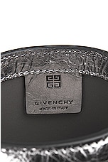 Givenchy Micro Shark Lock Bucket Bag in Silvery Grey, view 7, click to view large image.