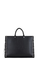 Givenchy Medium G Tote Corset Bag in Black, view 3, click to view large image.