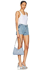 Givenchy Small Cut Out Zipped Bag in Medium Blue, view 2, click to view large image.
