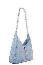 Givenchy Small Cut Out Zipped Bag in Medium Blue, view 4, click to view large image.
