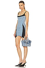 Givenchy Mini Antigona Lock Boyfriend Bag in Medium Blue, view 2, click to view large image.