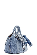 Givenchy Mini Antigona Lock Boyfriend Bag in Medium Blue, view 5, click to view large image.