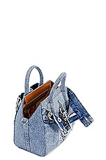 Givenchy Mini Antigona Lock Boyfriend Bag in Medium Blue, view 6, click to view large image.