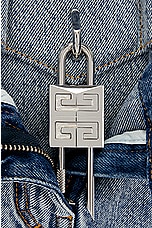 Givenchy Mini Antigona Lock Boyfriend Bag in Medium Blue, view 9, click to view large image.