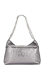 Givenchy Medium Voyou Chain Bag in Silvery Grey, view 3, click to view large image.