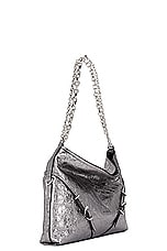 Givenchy Medium Voyou Chain Bag in Silvery Grey, view 4, click to view large image.
