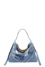 Givenchy Medium Voyou Boyfriend Bag in Medium Blue, view 1, click to view large image.