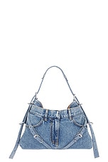 Givenchy Medium Voyou Boyfriend Bag in Medium Blue, view 6, click to view large image.