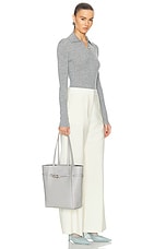 Givenchy Small Voyou North South Tote Bag in Light Grey, view 2, click to view large image.