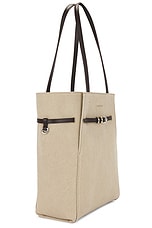 Givenchy Small Voyou North South Tote Bag in Army Beige, view 3, click to view large image.