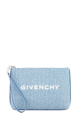 Givenchy Travel Pouch in Denim Blue, view 1, click to view large image.