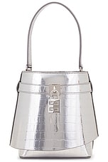 Givenchy Shark Lock Bucket Bag in Light Silvery, view 2, click to view large image.