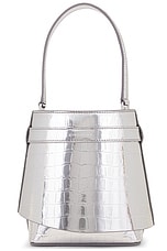 Givenchy Shark Lock Bucket Bag in Light Silvery, view 3, click to view large image.
